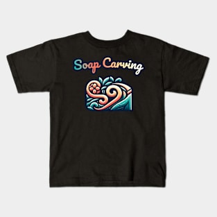 Soap Carving Flowers Colorful Kids T-Shirt